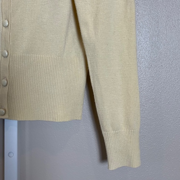 A’Reve Crochet Chiffon Bow V-neckline Cardigan Sweater - Picture 9 of 16